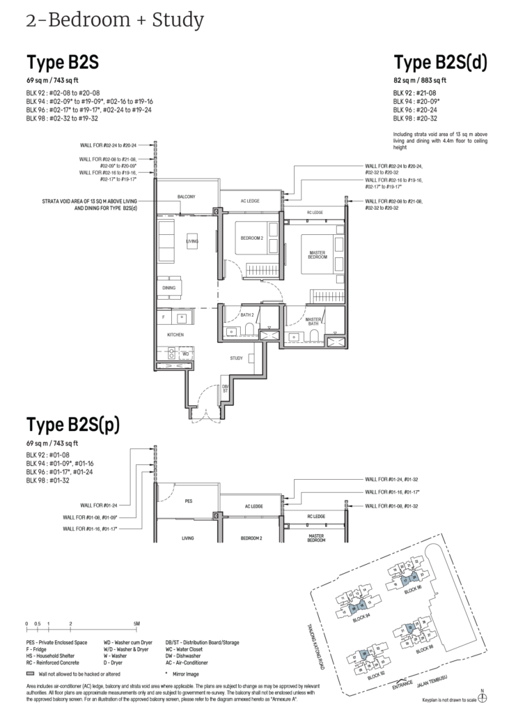 Tembusu Grand - 2 Bedroom + Study